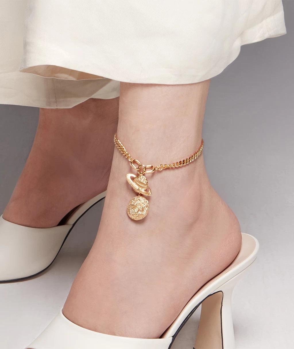 Cuban link anklet gold online